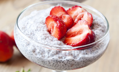Piping Rock - The Pipe Line - Chia Date Pudding with Strawberries